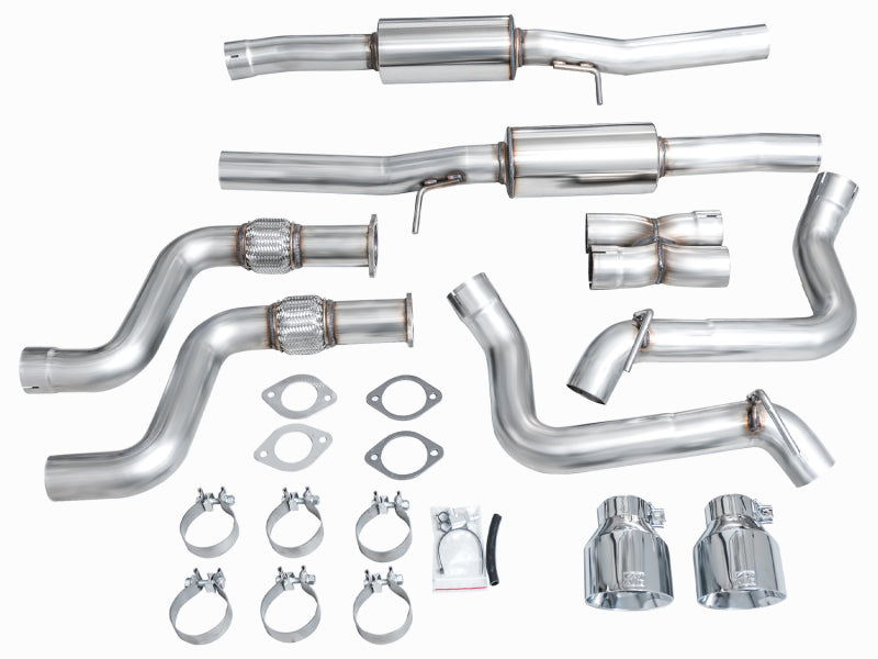 AWE Track Edition Catback Exhaust (Chrome Silver Tips) - NISSAN Z (RZ34)