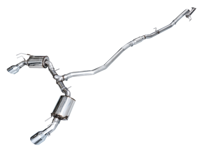 AWE Touring Edition Catback Exhaust (Dual Chrome Silver Tip) - HONDA CIVIC Si (FE)