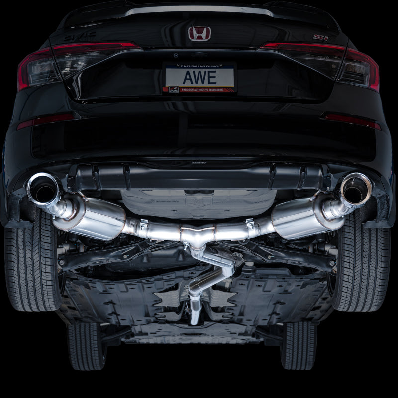 AWE Touring Edition Catback Exhaust (Dual Chrome Silver Tip) - HONDA CIVIC Si (FE)