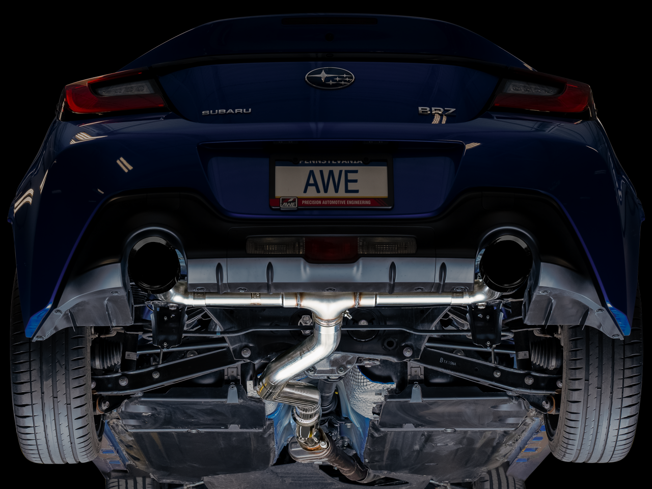 AWE TOURING EDITION EXHAUST - BLACK DIAMOND TIPS | 86 / BRZ / FR-S / GR86