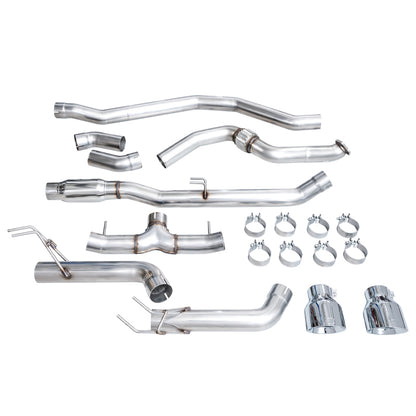 AWE Track Edition Catback Exhaust (Dual Chrome Silver Tips) - HONDA CIVIC Si (FE)