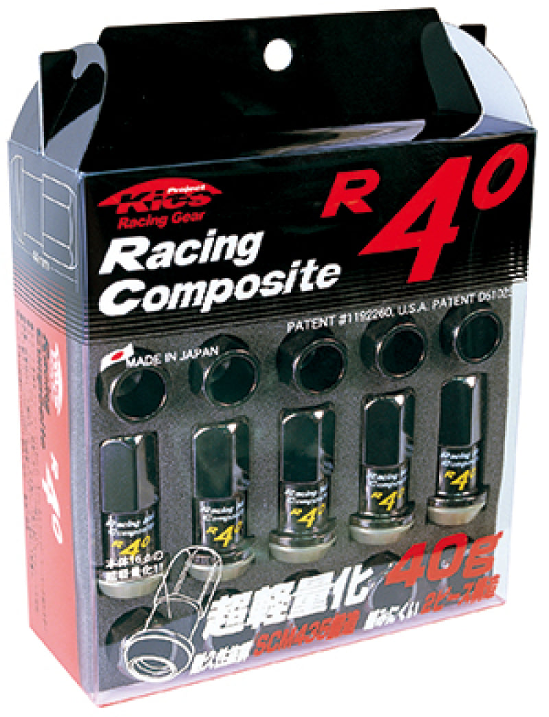 PROJECT KICS R40 - BLACK - M12x1.5 LUG NUTS (NO LOCKS)