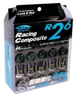 PROJECT KICS R26 - BLACK - M12x1.25 LUG NUTS (16+4 LOCKS)