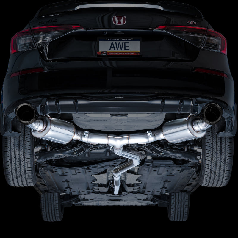 AWE Touring Edition Catback Exhaust (Dual Diamond Black Tip) - HONDA CIVIC Si (FE)