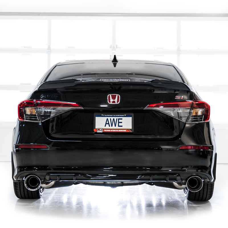 AWE Track Edition Catback Exhaust (Dual Chrome Silver Tips) - HONDA CIVIC Si (FE)