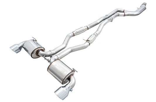 AWE TOURING EDITION EXHAUST - RESONATED - CHROME SILVER TIPS | GR SUPRA