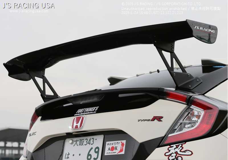 J'S RACING 3D GT-WING WET CFRP TYPE1 1600mm | HONDA CIVIC TYPE R (FK8)