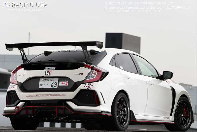 J'S RACING 3D GT-WING WET CFRP TYPE1 1600mm | HONDA CIVIC TYPE R (FK8)