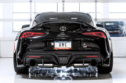 AWE TOURING EDITION EXHAUST - RESONATED - DIAMOND BLACK TIPS | GR SUPRA