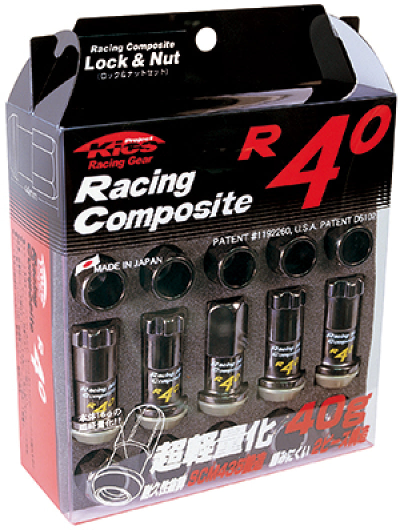 PROJECT KICS R40 - BLACK - M12x1.25 LUG NUTS (16+4 LOCKS)