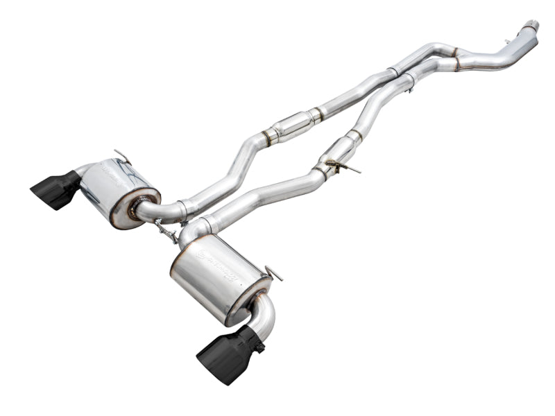 AWE TOURING EDITION EXHAUST - RESONATED - DIAMOND BLACK TIPS | GR SUPRA