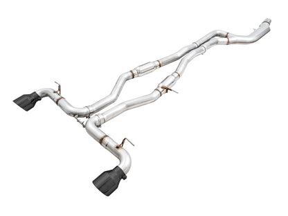 AWE TRACK EDITION EXHAUST - RESONATED - DIAMOND BLACK TIPS | GR SUPRA