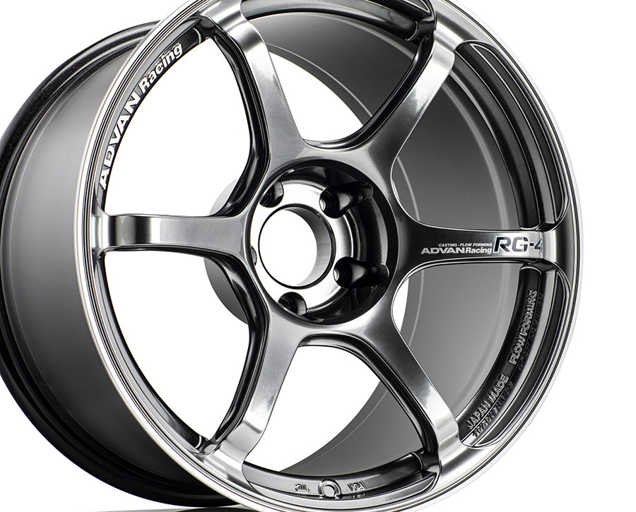 ADVAN RG-4 18x9.5 +45 / 5x100 - RACING HYPER BLACK & RING  | 86 / BRZ / FR-S / GR86