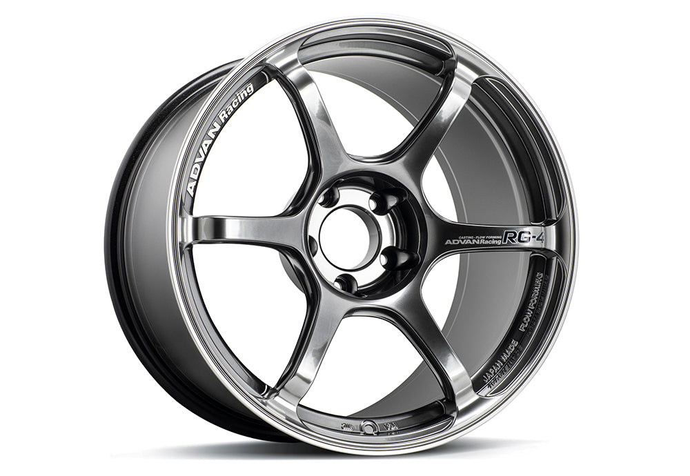 ADVAN RG-4 18x9.5 +45 / 5x100 - RACING HYPER BLACK & RING  | 86 / BRZ / FR-S / GR86